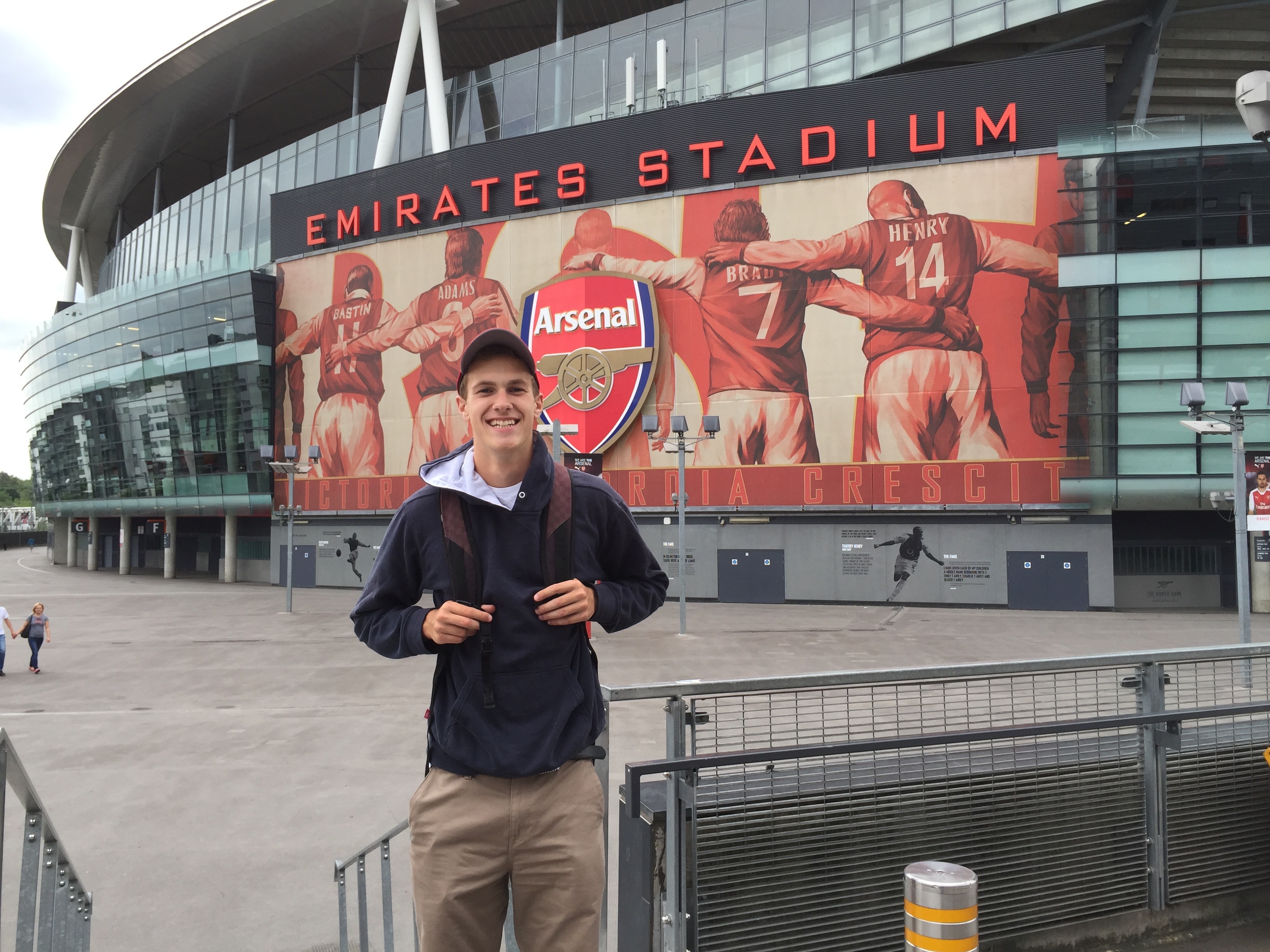 me in front of emirates stadium
